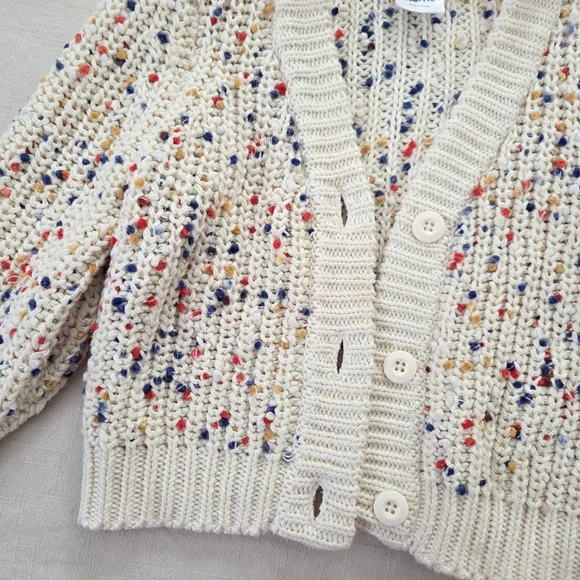 Hanna Andersson Colorful Speckled Knit Cardigan 3t - Picture 2 of 9